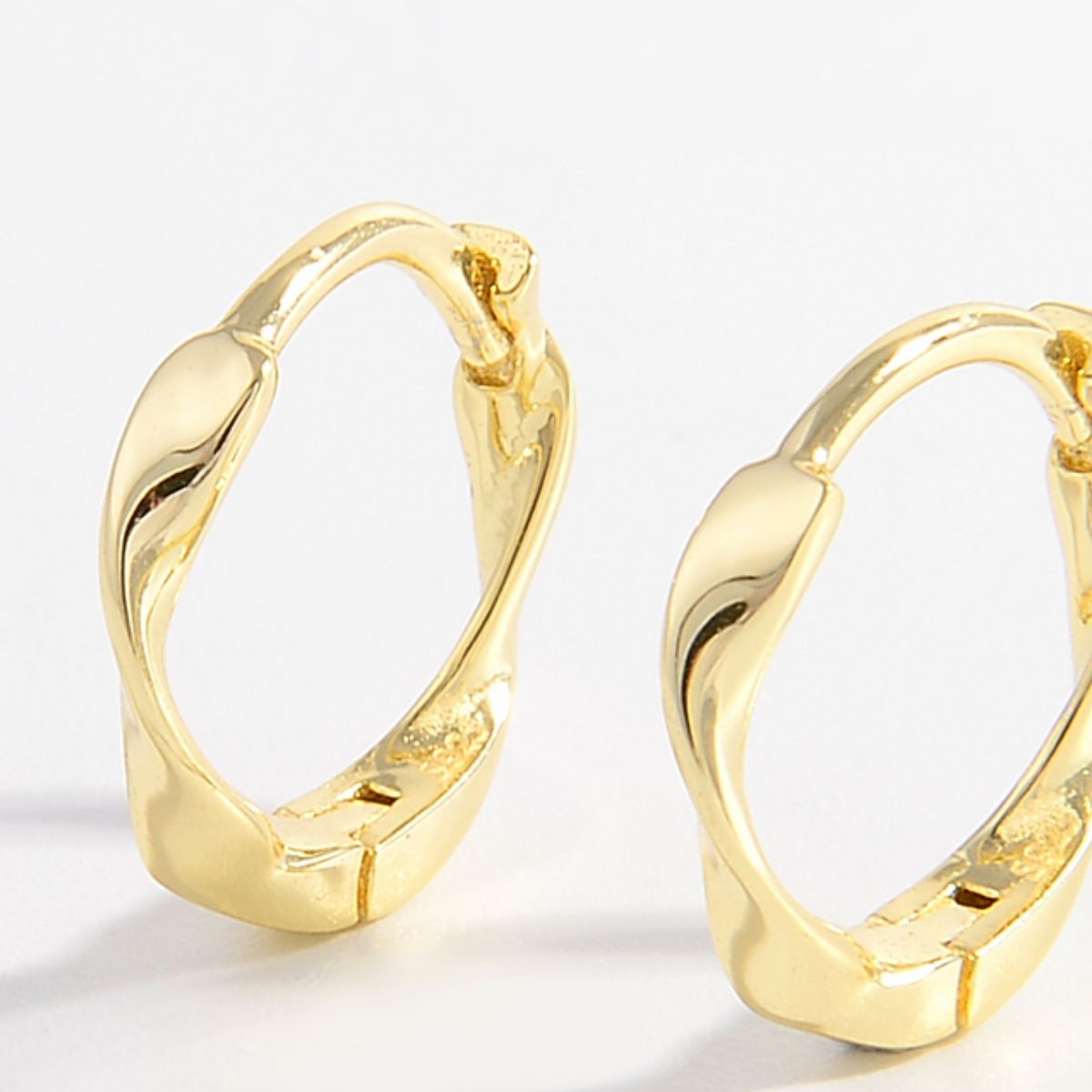 925 Sterling Silver Hoop Earrings - -