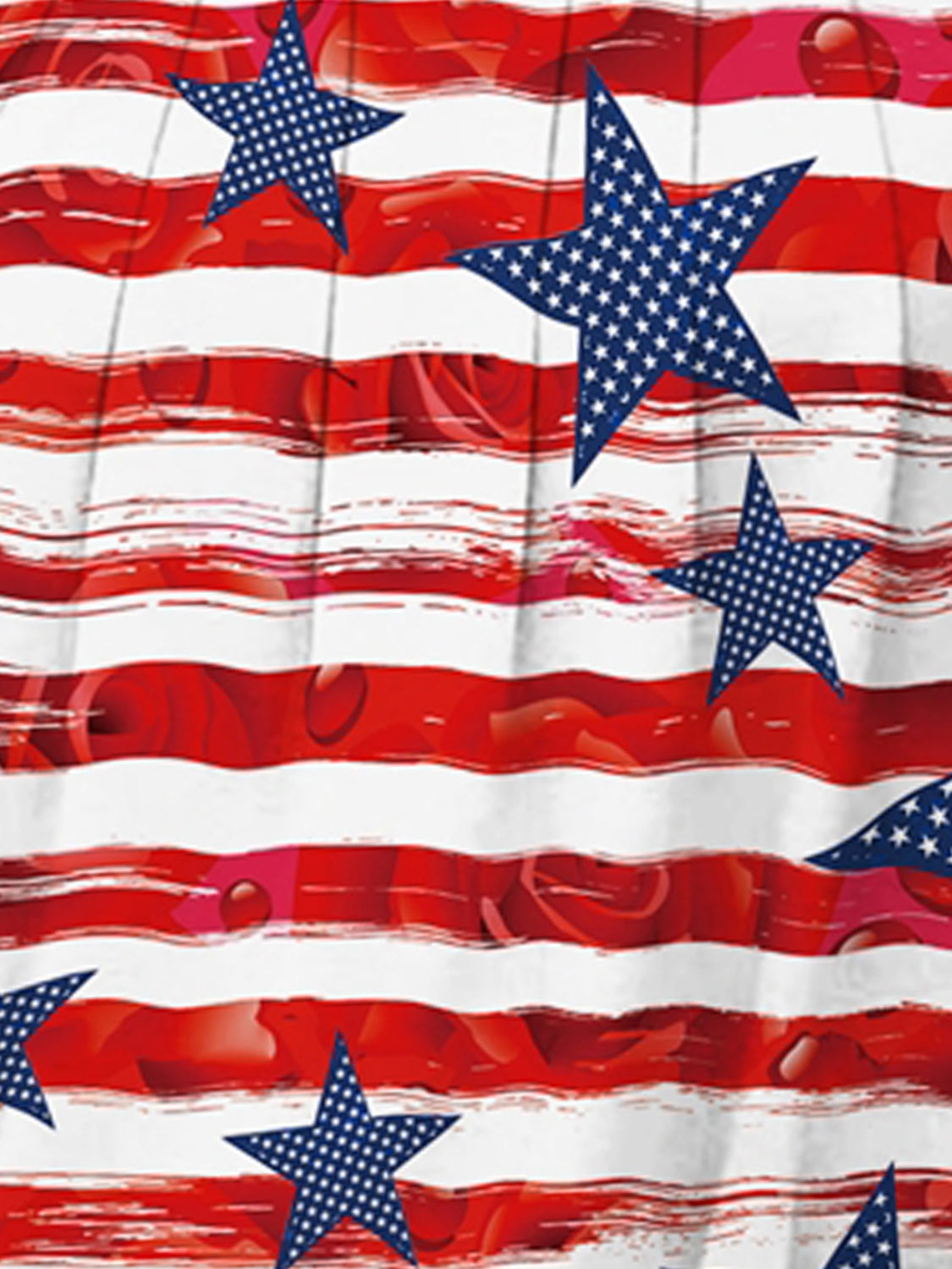 FAM-FAM Star Striped Square Neck Tank - -