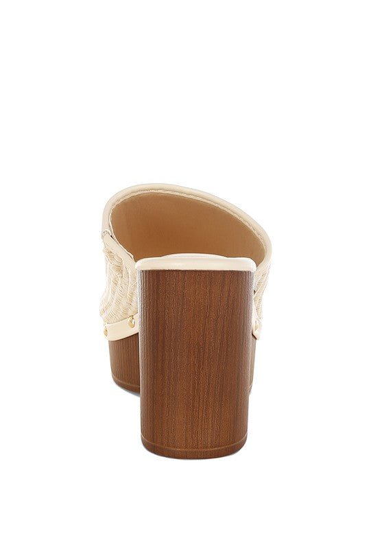 Marengo Raffia Wooden Clogs – | Shannon’s Chique Boutique