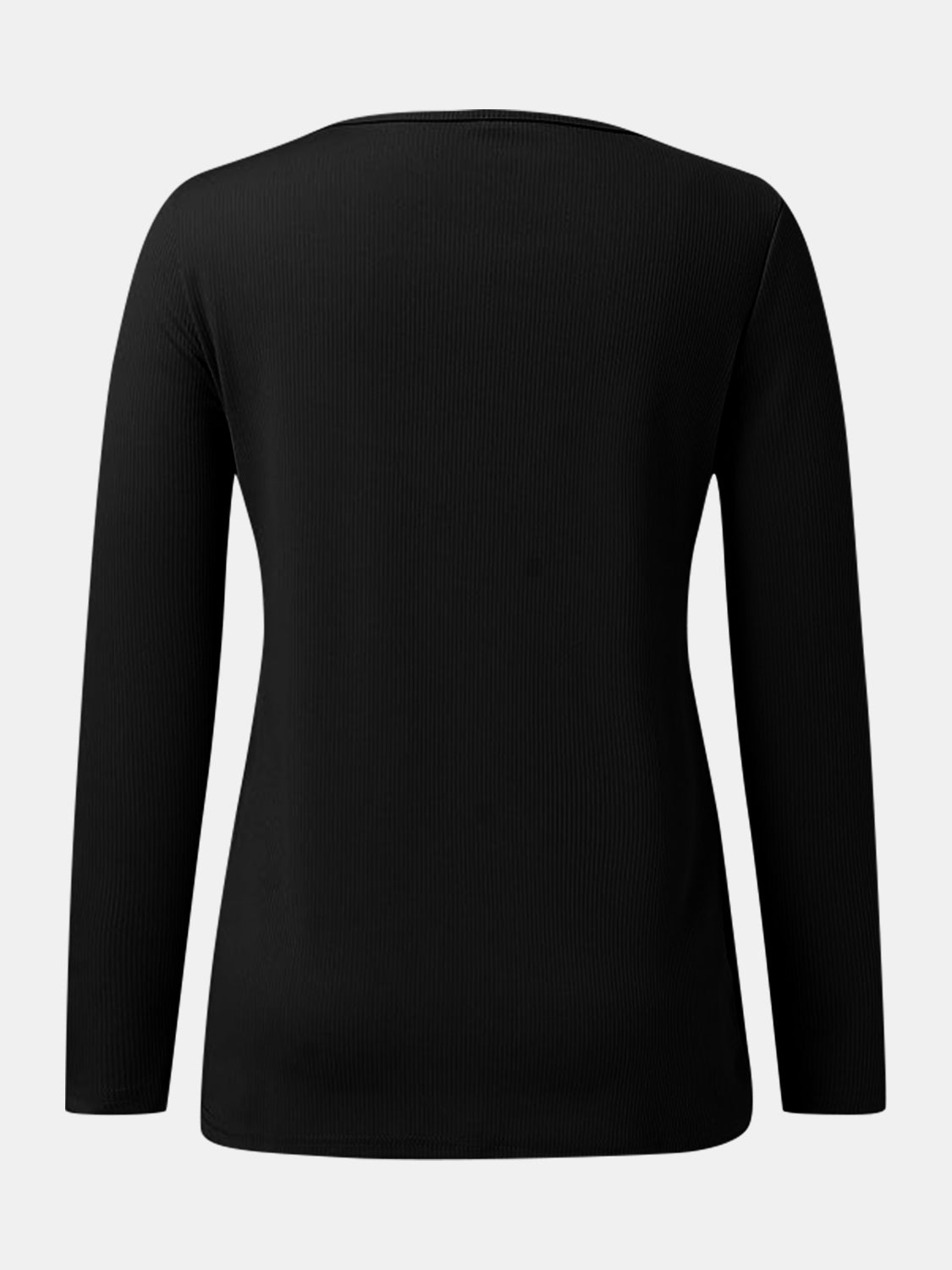 Full Size Scoop Neck Long Sleeve T-Shirt - -