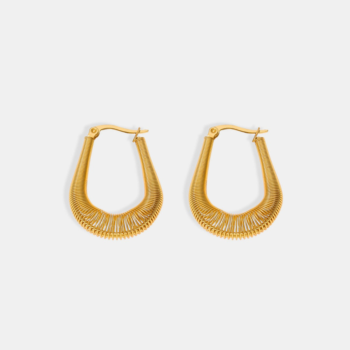 Modern U Shape Hoop Earrings - -