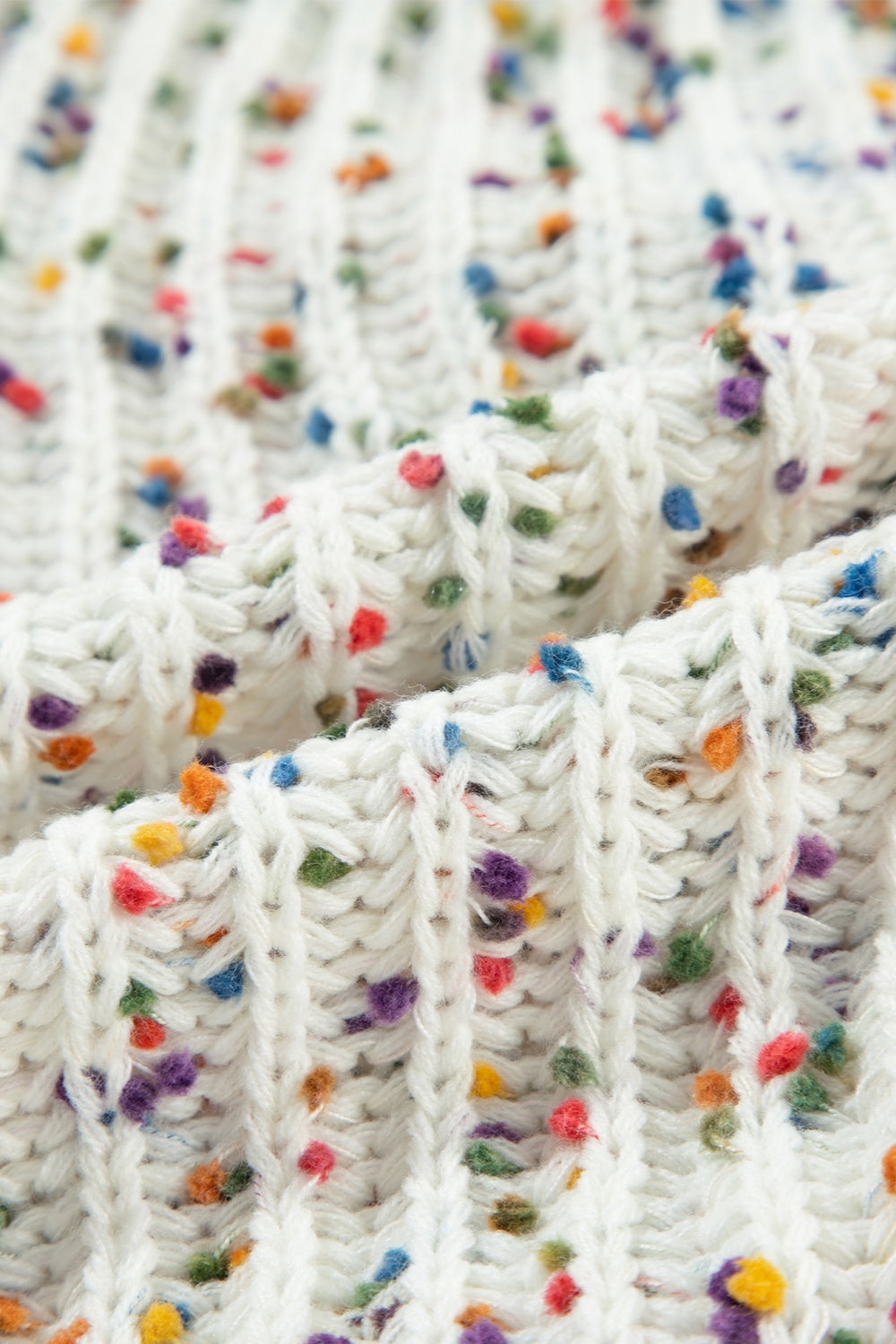 Twisted Confetti Boat Neck Sweater - -