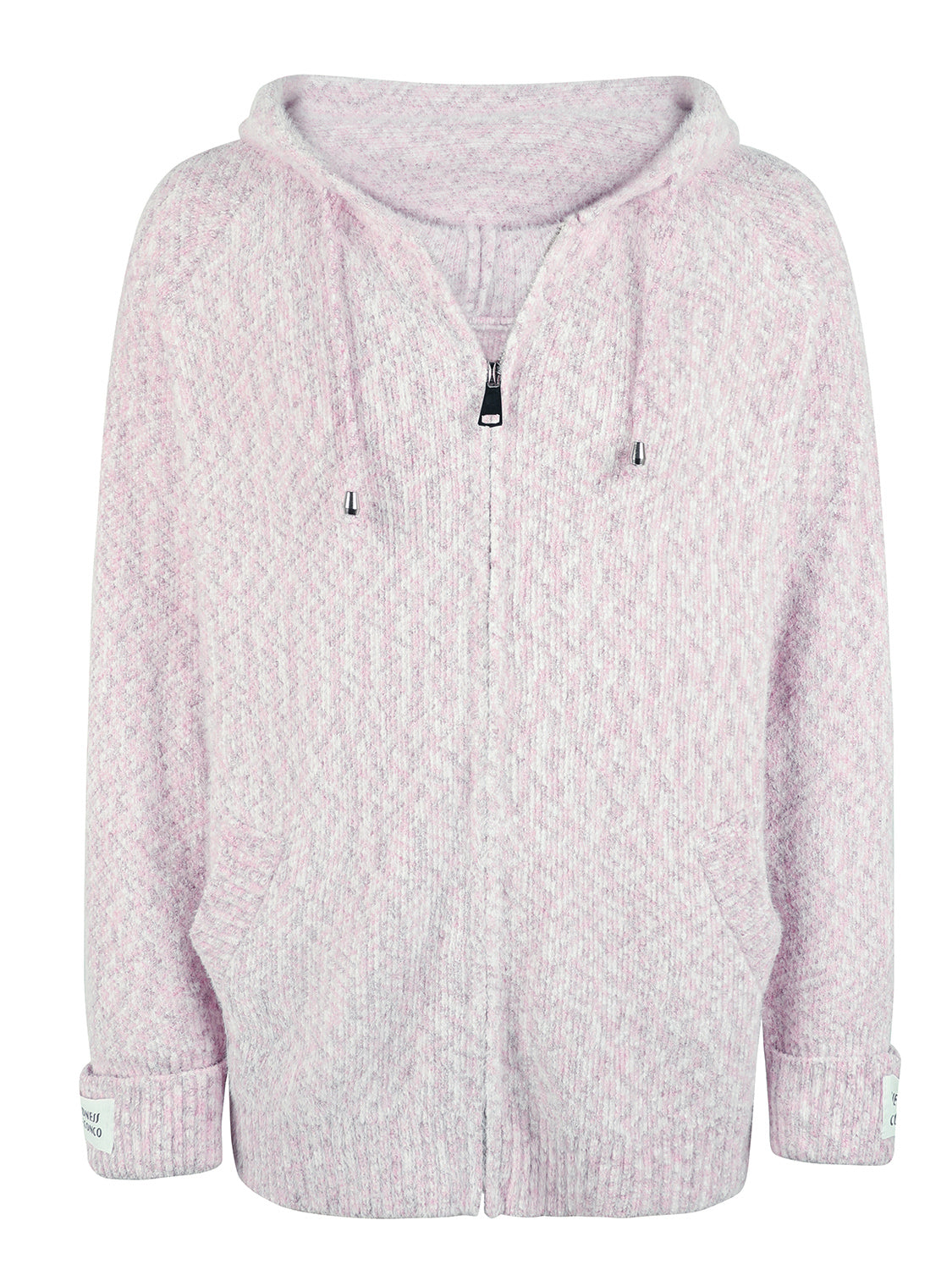 Zip-Up Hooded Sweater - -