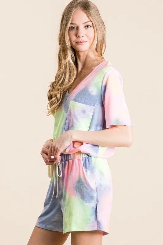 BiBi Tie Dye Casual Shorts – Festival Ready - -