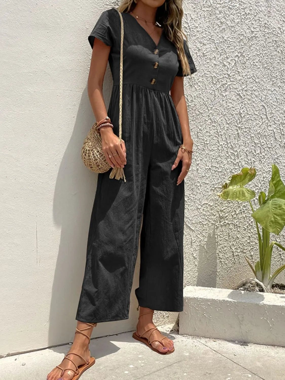 Golden Hour Getaway – Wide Leg Jumpsuit – | Shannon’s Chique Boutique