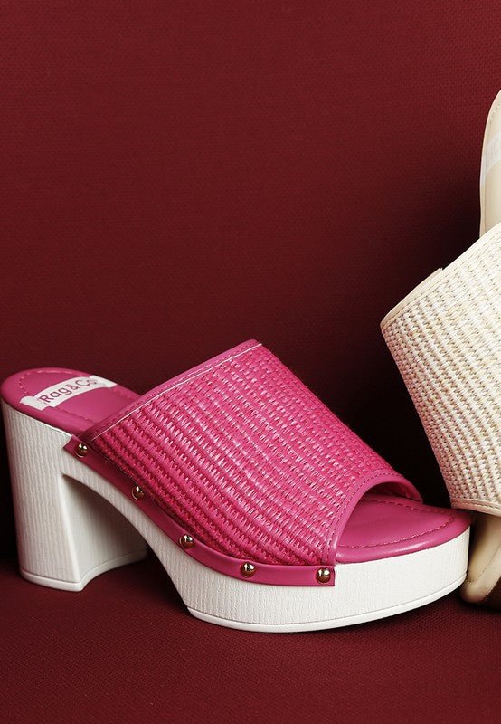 Marengo Raffia Wooden Clogs – | Shannon’s Chique Boutique