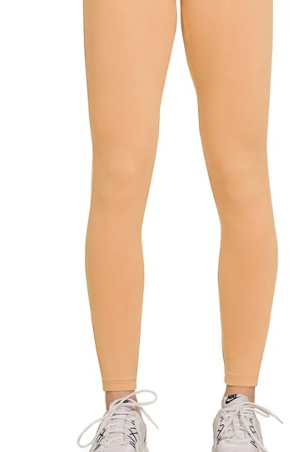 Zenana Microfiber Waistband Leggings - -