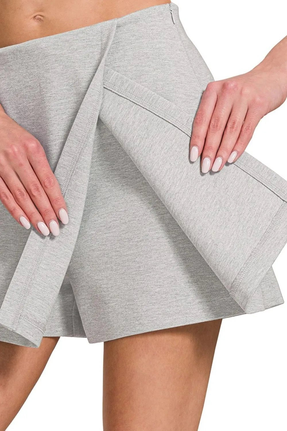 Zenana Wrap Front Skort – Athleisure Chic - -