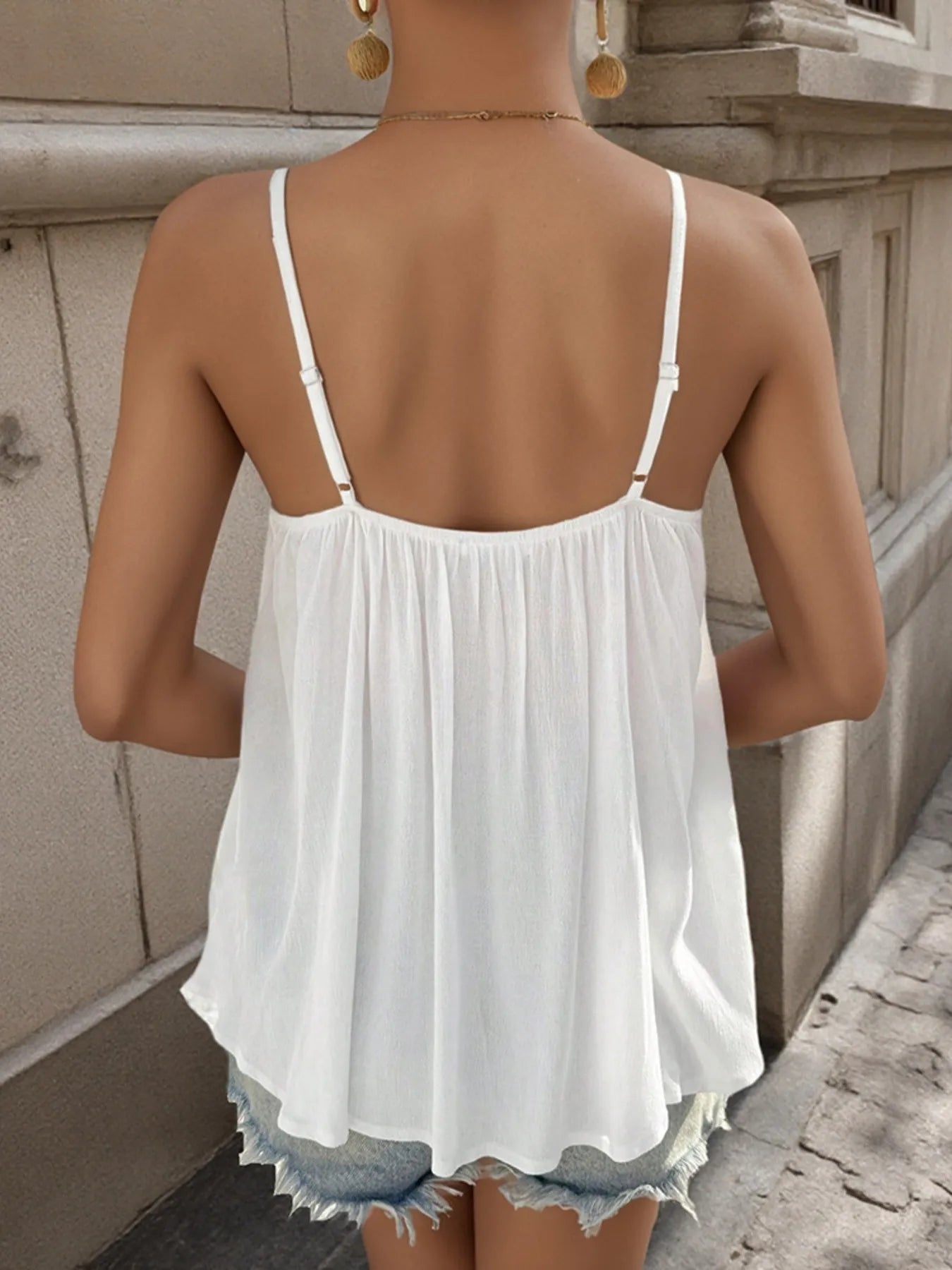 Amalfi Whisper – Lace Cami Top - -