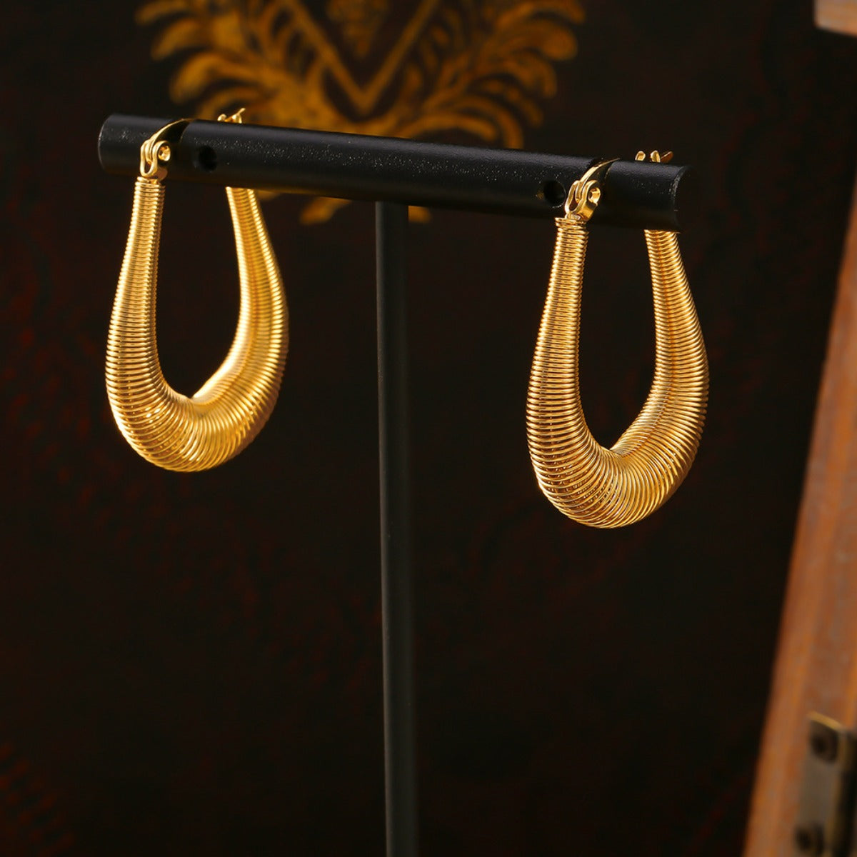 Modern U Shape Hoop Earrings - -
