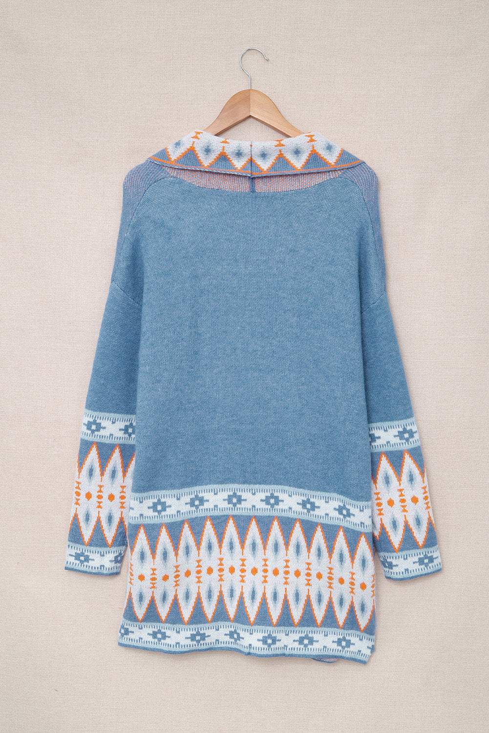 Aztec Geometric Open Front Cardigan