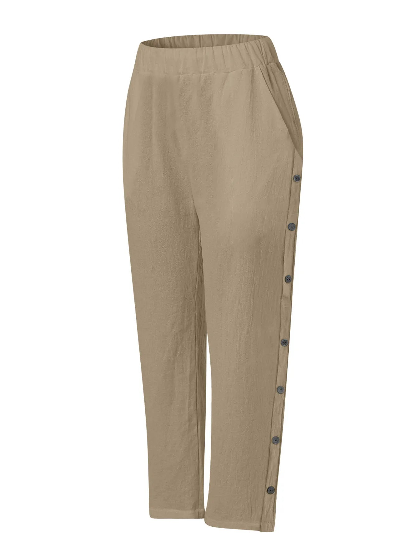 Coastal Stroll – Button Linen Pants – | Shannon’s Chique Boutique