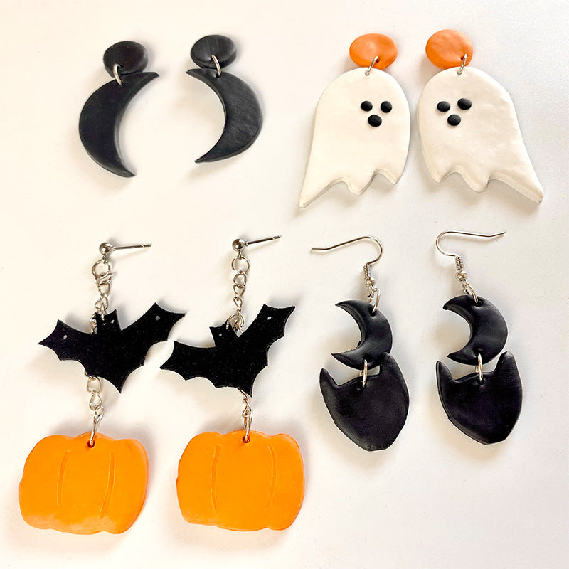 Halloween Theme Dangle Earrings - -
