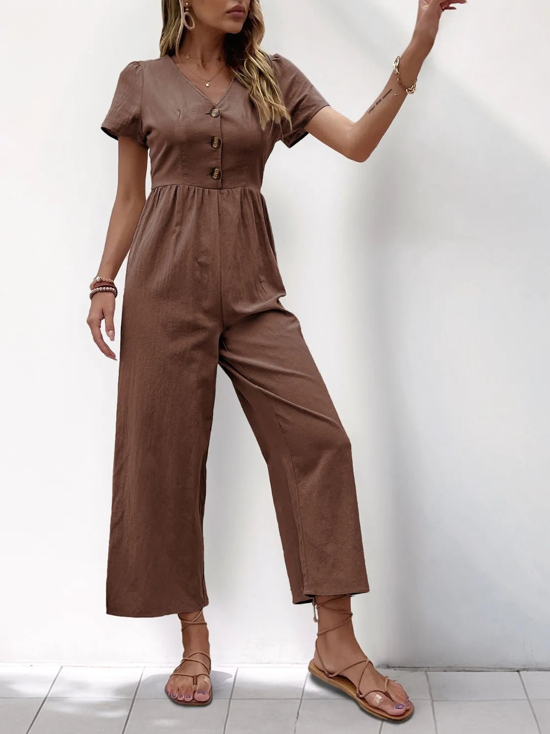 Golden Hour Getaway – Wide Leg Jumpsuit – | Shannon’s Chique Boutique