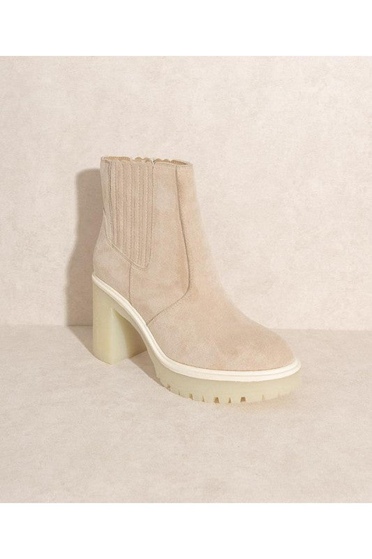 ANASTASIA- PANELED BOOTS - CREAM 10 -