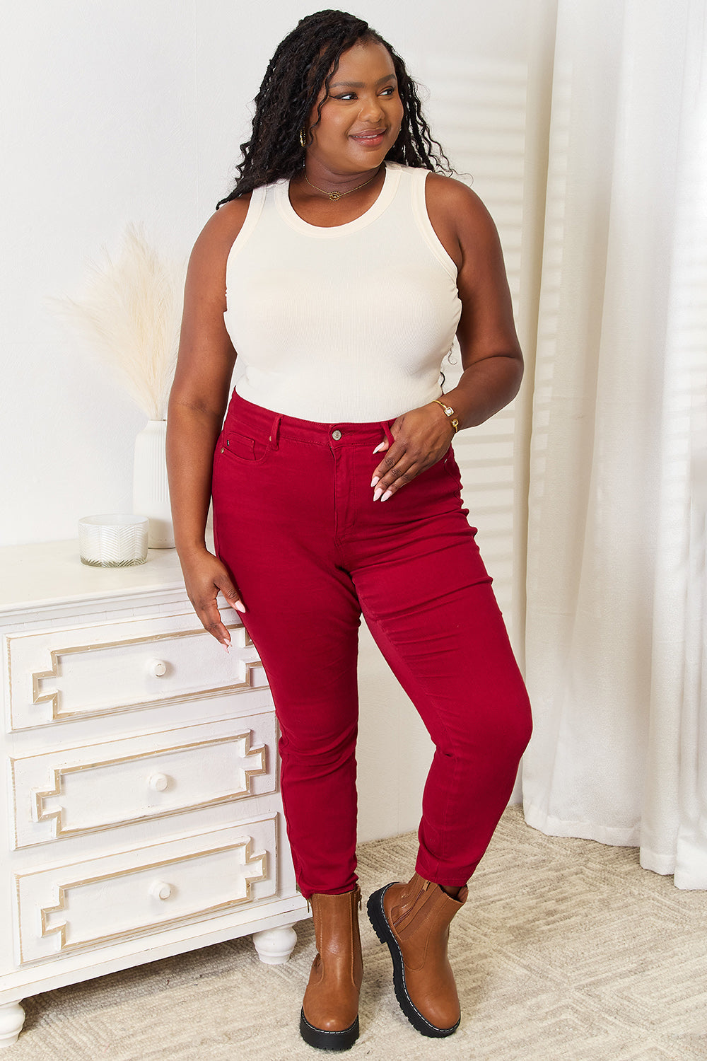 Basic Bae Full Size Round Neck Tank - -