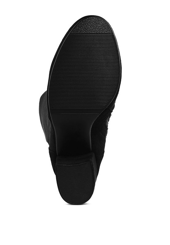 Saloniki Microfiber Calf Boots - -