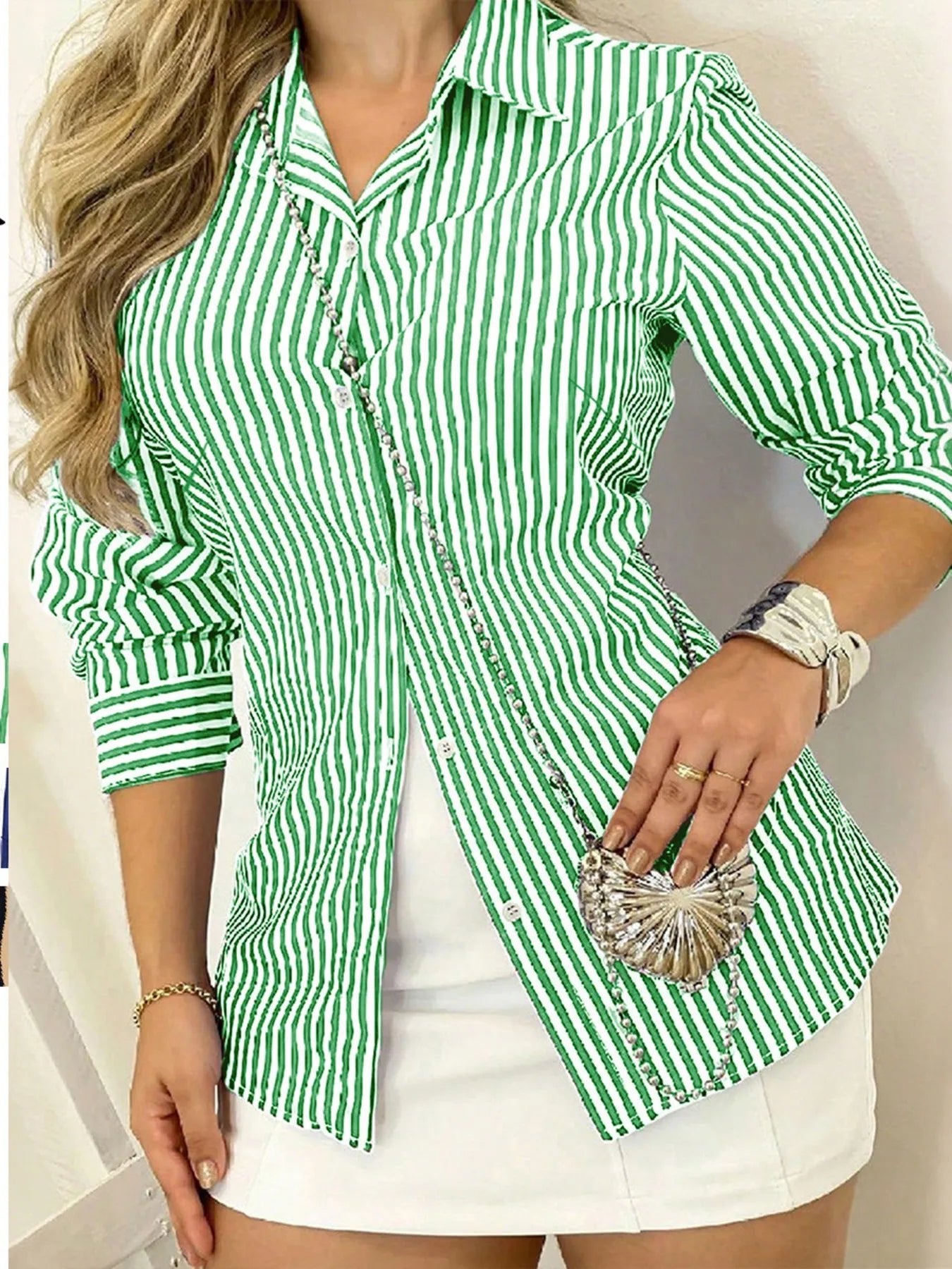 Sunkissed Stripes Button - Down (Coastal Cutie Edition) – | Shannon’s Chique Boutique