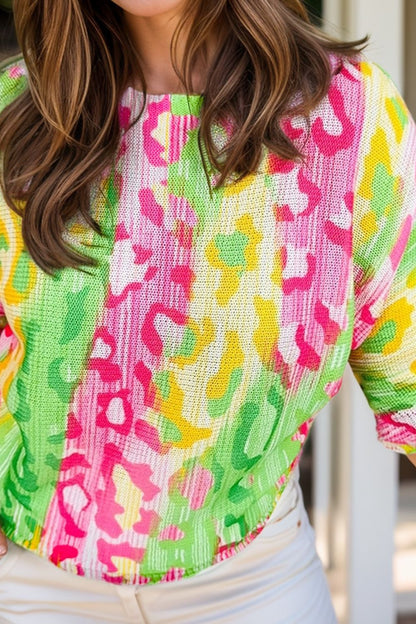 Plus Size Printed Round Neck T-Shirt - -