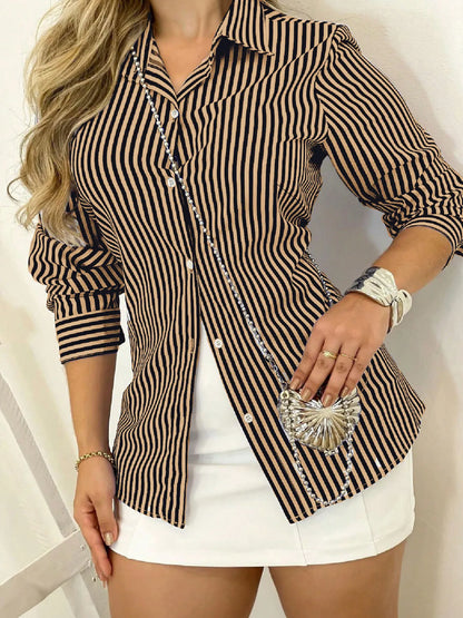 Sunkissed Stripes Button - Down (Coastal Cutie Edition) – | Shannon’s Chique Boutique