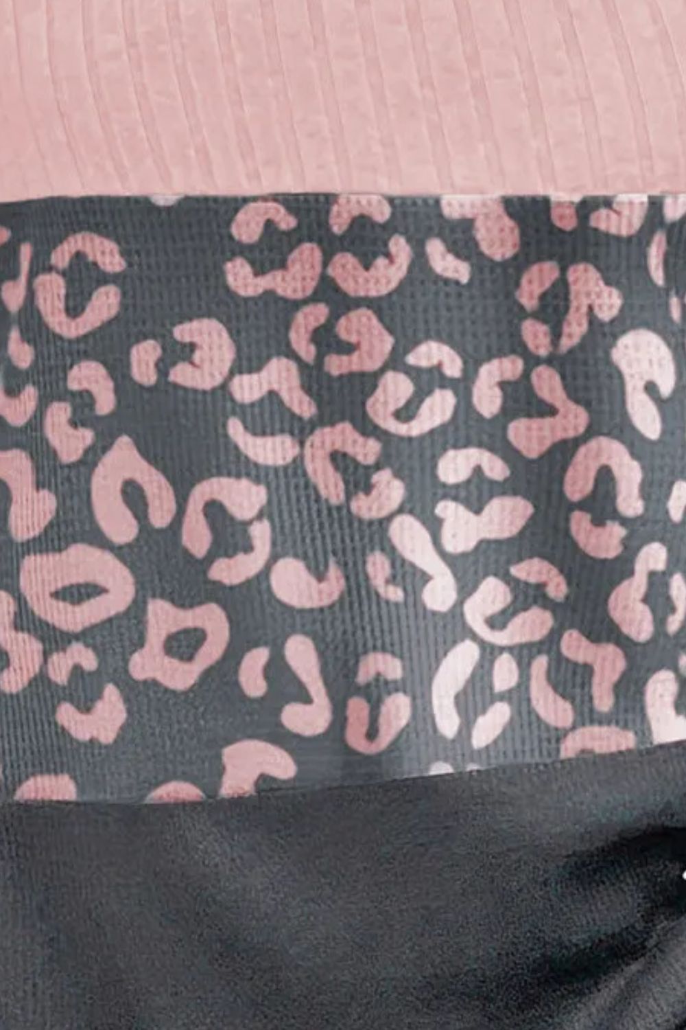 Leopard Round Neck Long Sleeve Top - -