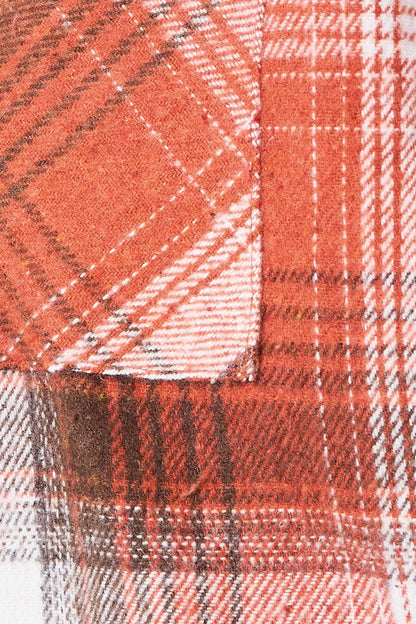 Plaid Collared Neck Long Sleeve Shirt – | Shannon’s Chique Boutique