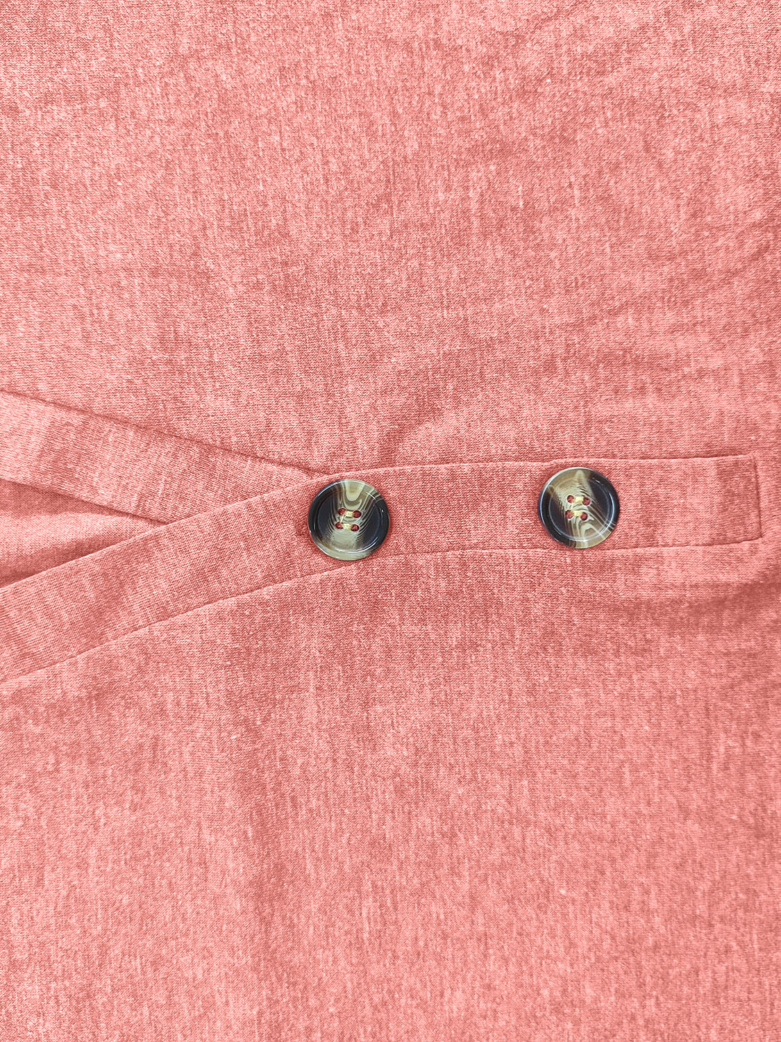 Full Size Notched Long Sleeve T-Shirt - -