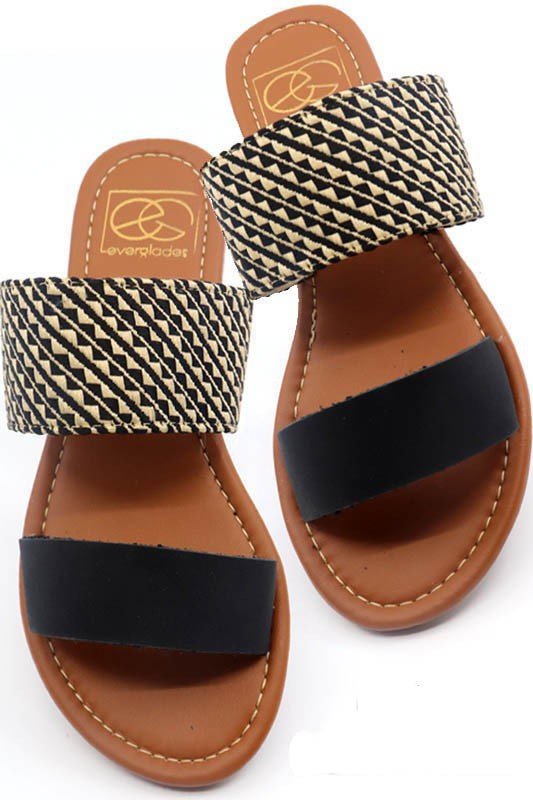 Two Band Slide Sandal - -