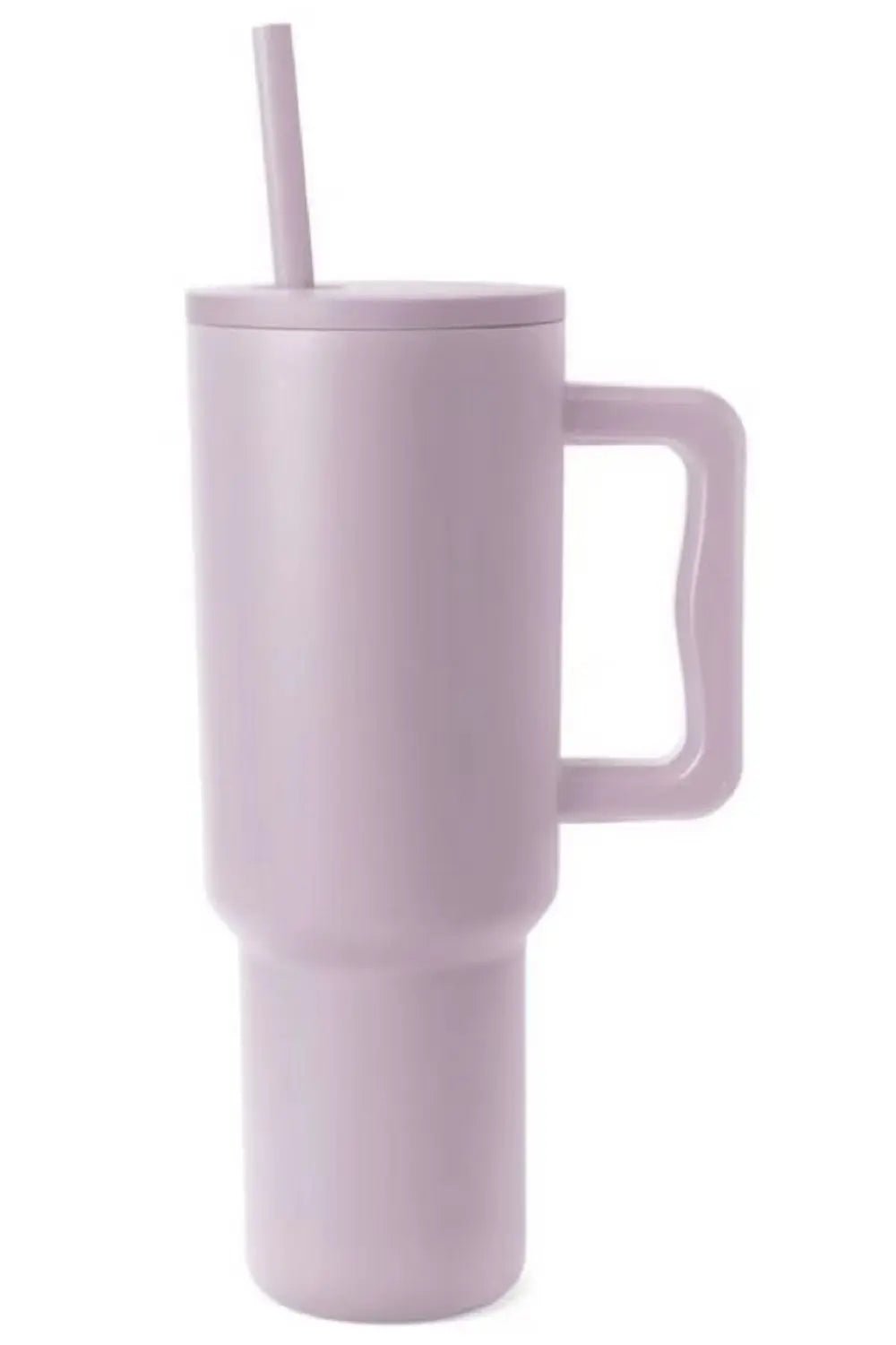 Monochromatic Stainless Steel Tumbler with Matching Straw - Pink Purple One Size -