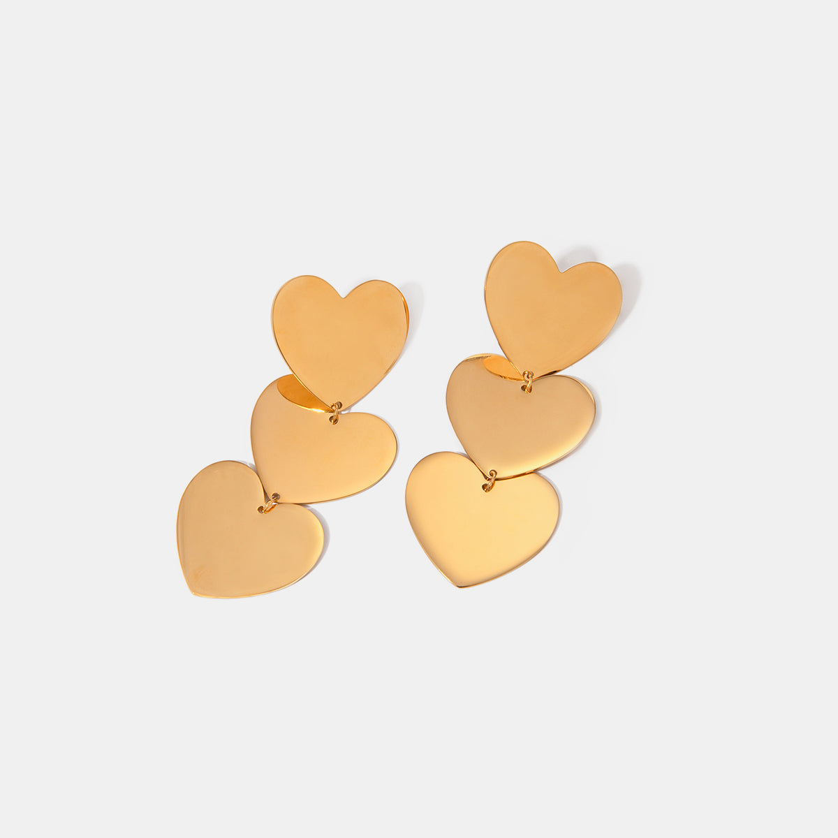 18K Gold-Plated Heart Earrings