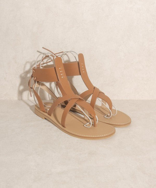OASIS SOCIETY Blaze - Lace-Up Sandal - BROWN -