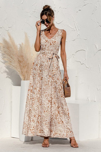 Tie Detail Maxi Dress – Effortless Elegance - white -