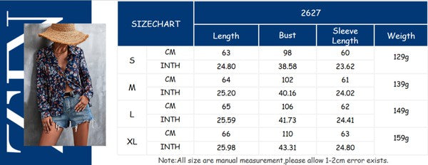 Women's Long Sleeve Blouse - -