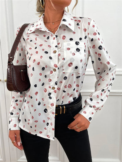 Women's Long Sleeve Blouse - IVORY -