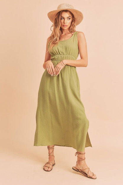 Darci Maxi Dress – Evening Elegance - CELERY S -