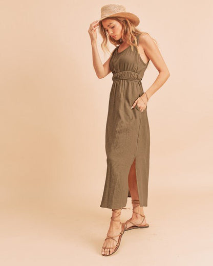 Darci Maxi Dress – Evening Elegance - MOCHA S -