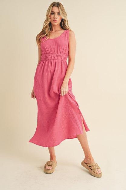 Darci Maxi Dress – Evening Elegance - HOT PINK S -