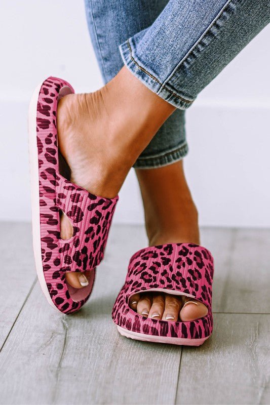 Leopard Print Thick Sole Slip On Slippers – | Shannon’s Chique Boutique