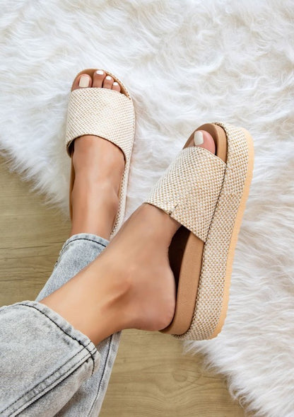 TINA FASHION COMFORTABLE SANDALS - Natural -