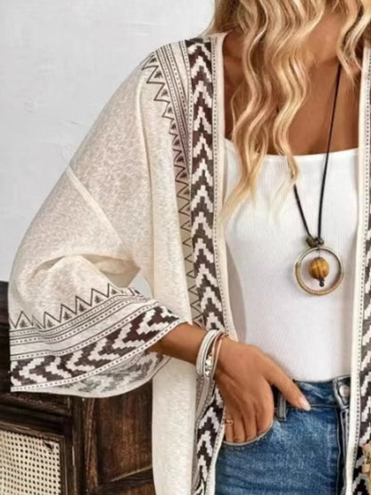 Open Front Kimono Cardigan – Sheer Boho Layering Piece | SCB Level Stylish - -