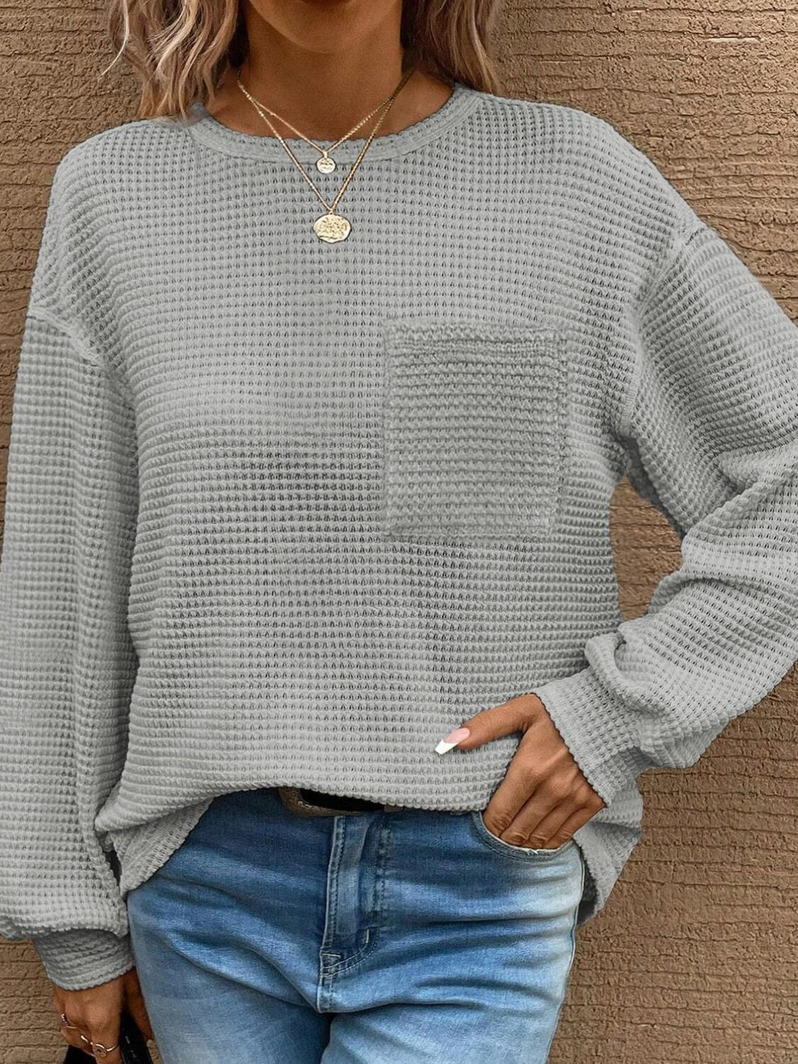 Mandy Round Neck Long Sleeve T-Shirt