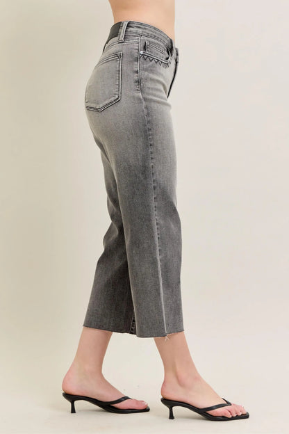 Judy Blue Full Size Wide Leg Capris Jeans Plus Size – | Shannon’s Chique Boutique