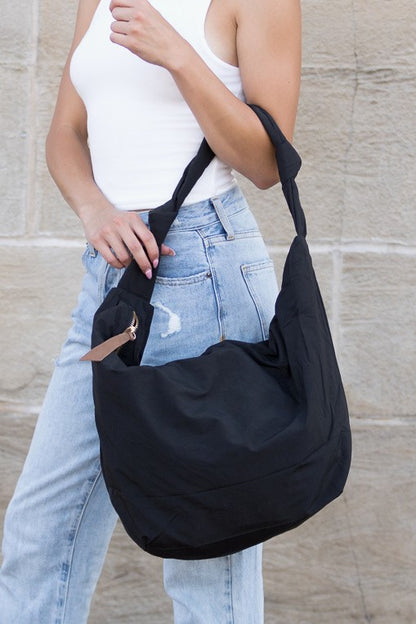 Piper Oversized Nylon Carryall Messenger