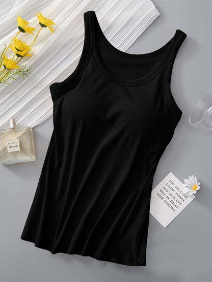 Round Neck Tank with Bra