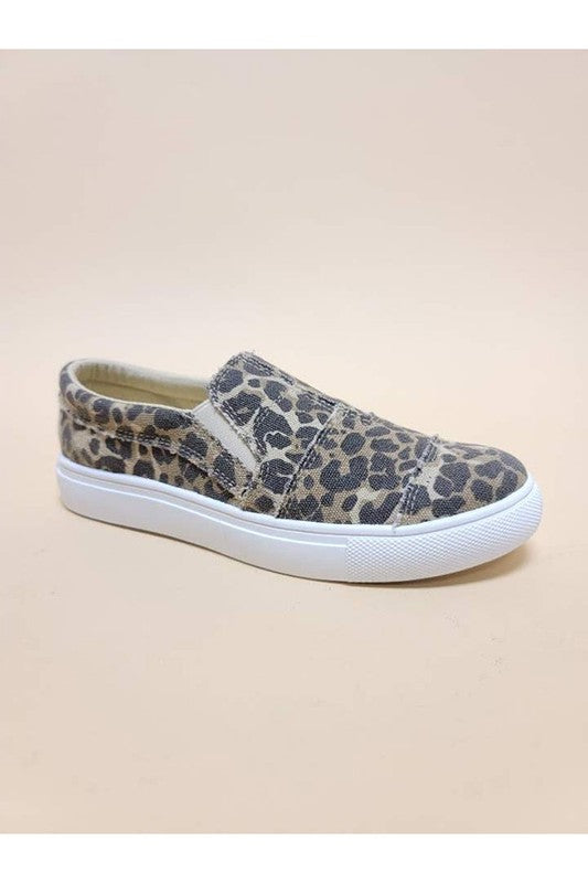 VIOLET-SLIP ON SNEAKERS - LEOPARD -
