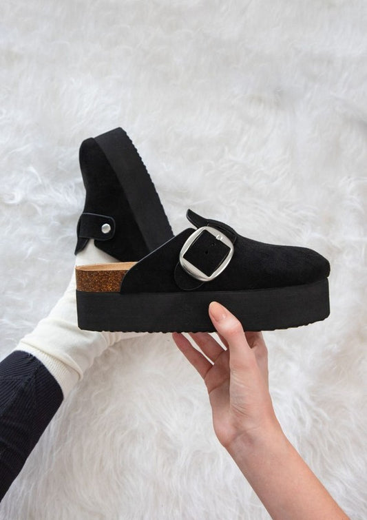 JASMINE SLIP ON PLATFORM CLOG - Black -
