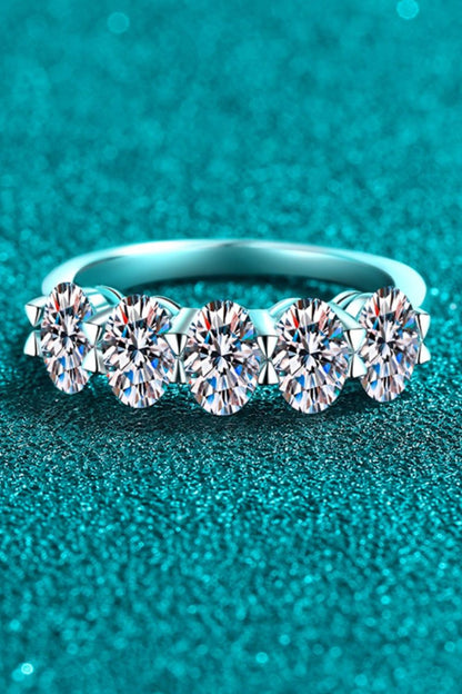 2.5 Carat Moissanite 925 Sterling Silver Ring - -