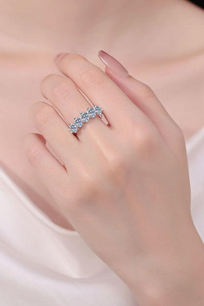 2.5 Carat Moissanite 925 Sterling Silver Ring - -