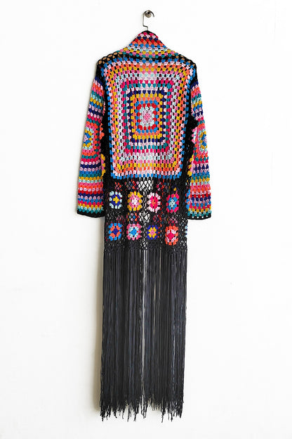 Fringe Tied Long Sleeve Cardigan