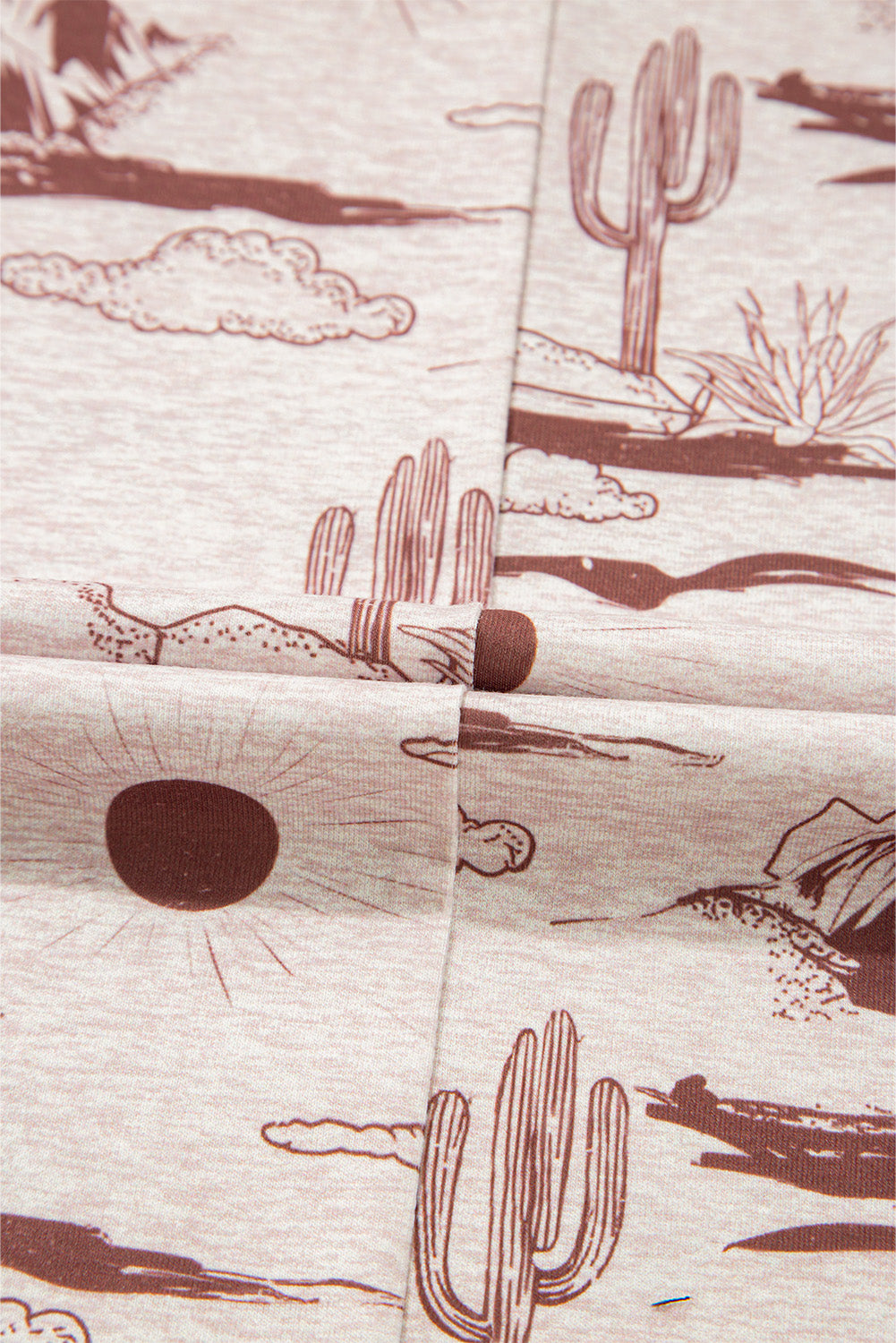 Printed Round Neck Short Sleeve T-Shirt - -